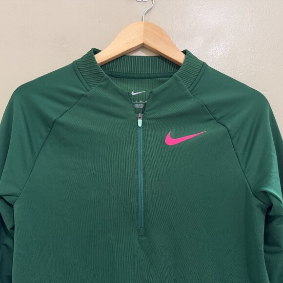 Nike 2023 Pro Elite Half-Zip Running Top Made In USA Green Women's XS DR5234-341 - Picture 2 of 10